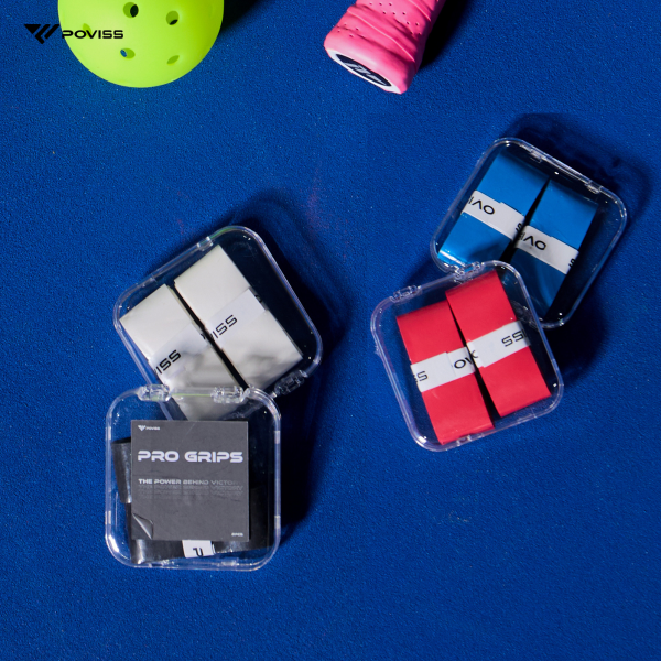 Bộ 02 Cuốn Quấn Cán Vợt Poviss Pro Grips Cao Cấp – Chất Liệu PU Mềm Mại, Thoáng Khí & Thấm Mồ Hôi